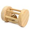 Wooden Unicycle Bell Roller Pet Toy