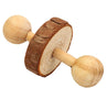 Wooden Unicycle Bell Roller Pet Toy