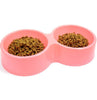 Double Plastic Cat Food Bowl